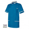 Tunique médicale homme bleu roy garnie blanc