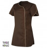 Tunique médicale chocolat garnie sable pour femme