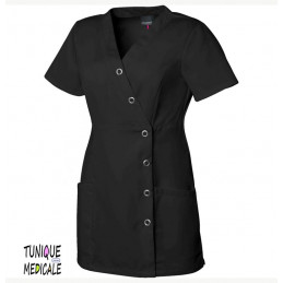 Tunique m dicale femme couleur noire blouse avec remise