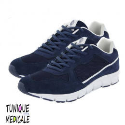 Chaussures Baskets professionnelles cuir et textile bleu marine