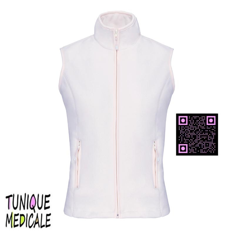 Gilet Ariane polaire femme sans manches couleur Blanc